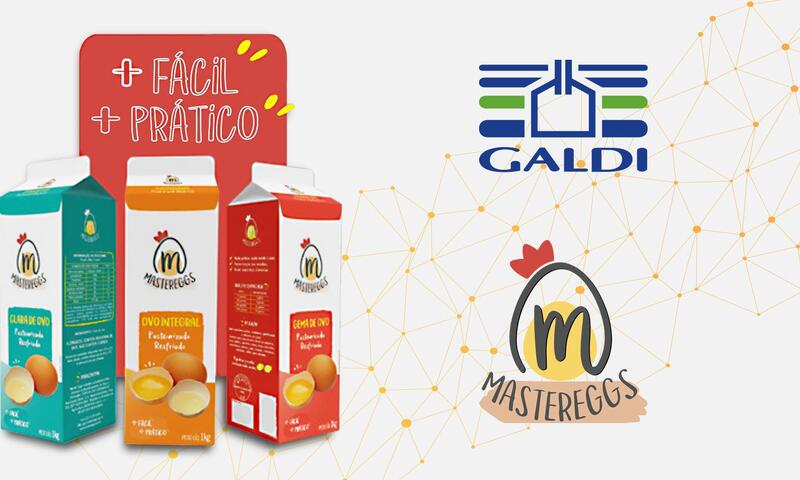 Master Eggs: первый в Бразилии автомат розлива Galdi для жидких яичных продуктов, в упаковку Gable Top.